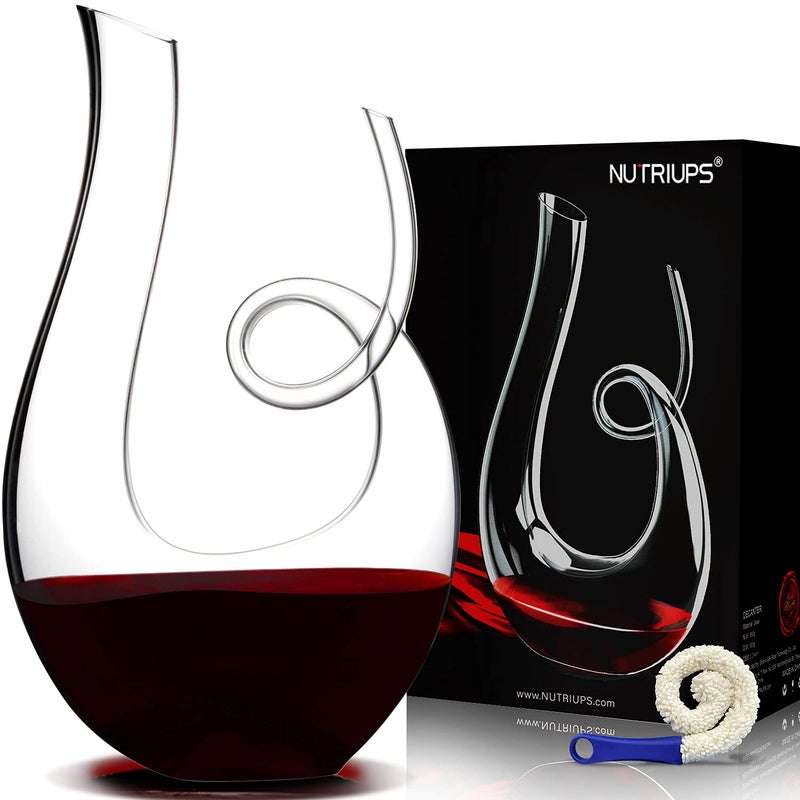 NUTRIUPS Wine Decanter, Hand Blown Swan Red Wine Decanters, Carafe Decanter for Wine - Image 1